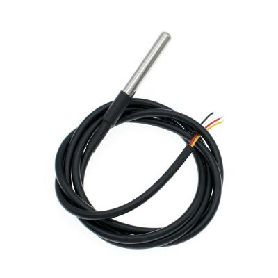 China Waterproof Temperature Sensor DS18B20 DS18B20 Stainless Steel Package 1 Meter/3meters Cable 18b20 Probe Temperature Sensor for sale