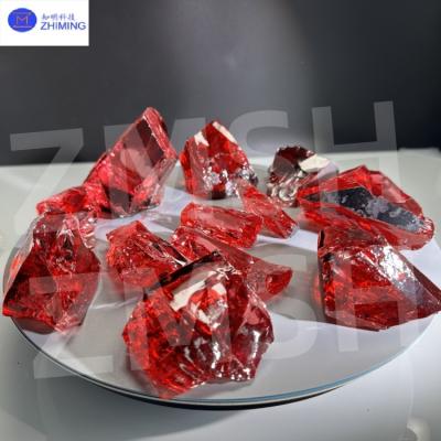 China Lab Sapphire Padparadscha Gemstone Cut Popular Pink-orange Color Jewelry Designs for sale