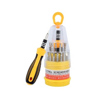 China Multifunctional Repair Hand Tool Home 31 in 1 Screw Driver Bit Set Magnetic Screwdriver Set with Non-Slip Rubber Grip Essential Tool Kit for sale