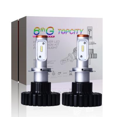 China 6063 Aluminum Brightness ZES LED 6000LM 80W G6 H7 CAR HEADLIGHT BULBS For Mazda for sale