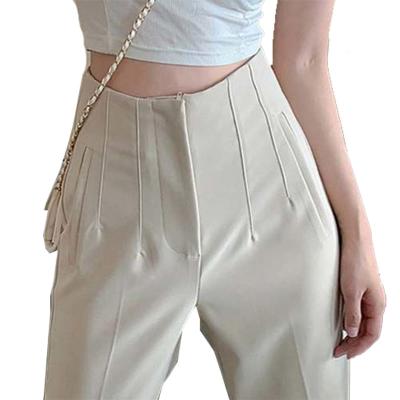 China 2023 New Arrival Summer High Quality Wholesales Waist Pencil Pants Anti-Wrinkle Tops Fashion Casual Pants Full Length Women's Clothing for sale