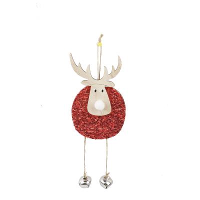 China New Europe Christmas Decorations Deer Ornaments Wooden Christmas Tree Decorations Hanging Sign for sale