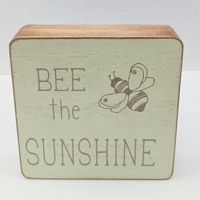 China Sustainable / Easy Clean Wooden Block Front Printed Wood Home Decor Spring Decoration for sale