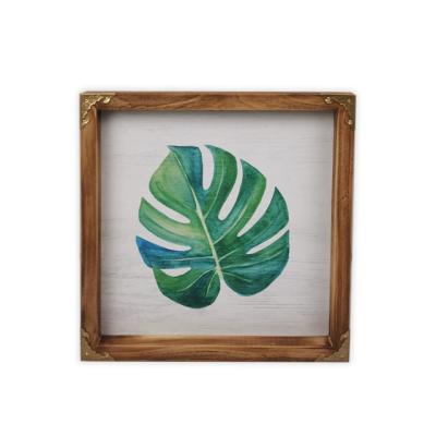 China Other Daily MDF Wall Frame with Palm Leaf for Home Decor for sale