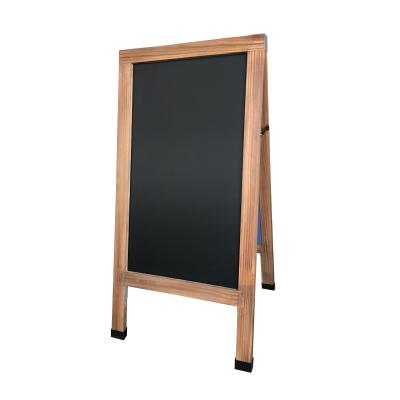 China Custom Vintage Rustic Wooden Magnetic A-Frame Creations Double Sided Function Board for sale