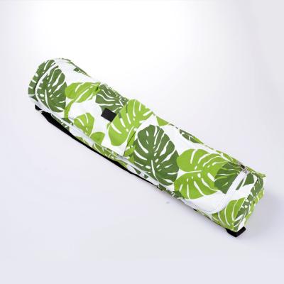 China Yoga Mat Carry Bag Yoga Mat Duffle Bag Patterned Canvas With Pocket And Zipper Banana Leaf Yogabag03 for sale