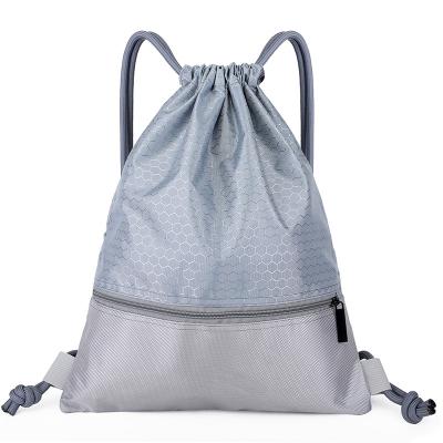 China Waterproof Unisex Tote Gym Duffle Bag School Sport Pack W Nylon Shoulder Straps Splice Drawstring Backpack Strap Bag for sale