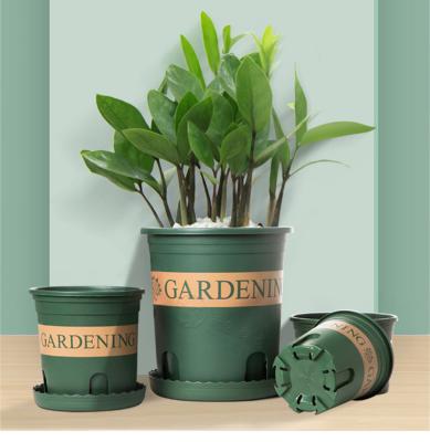 China Modern Nursery Pots For Plants Plastic Pots With Drainage Hole And Saucer For Gardening Plants, Flowers, Vegetables, Gr for sale