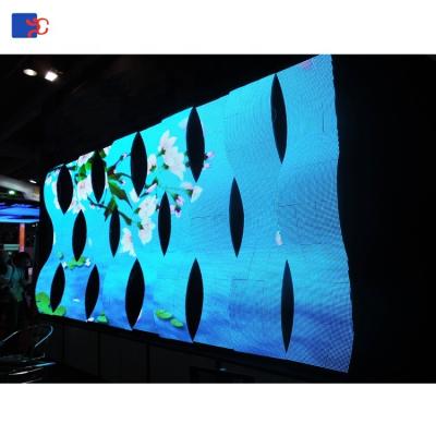 China Large Low Power Indoor Commercial Advertising P4 Indoor Flexible LED Display Screen for sale