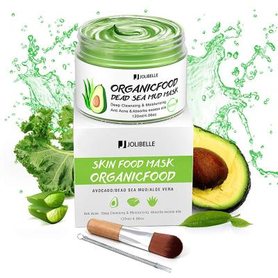 China Organic Mud Mask Dead Sea Vegan Moisturizer Private Label Avocado Hydration Nourishing Deep Cleansing Relaxation for sale