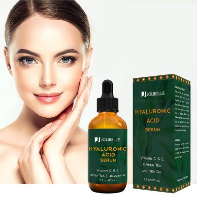 China Private Label Hyaluronic Acid Serum Skin Care Collagen Vitamin C E Green Tea Facial Wrinkle Moisturizer Anti Hydrating Face Serum for sale