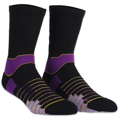 China Wholesale Professional Men's Basketball Socks Sweat-Absorption Anti-Slip Breathable Sports Breathable Socks for sale