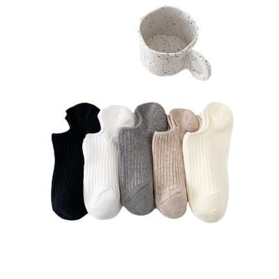 China Custom Wholesale Women's Sporty Twill Solid Color Sporty Hot Sale OEM Cotton Anti-skid Wholesale Casual Breathable Ankle Socks for sale