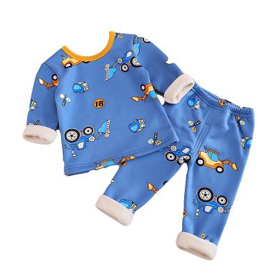 China Autumn Trousers Home Service Pajamas Breathable Children's Baby Clothes Baby Boy And Girls Cotton Underwear Suit Winter Children for sale