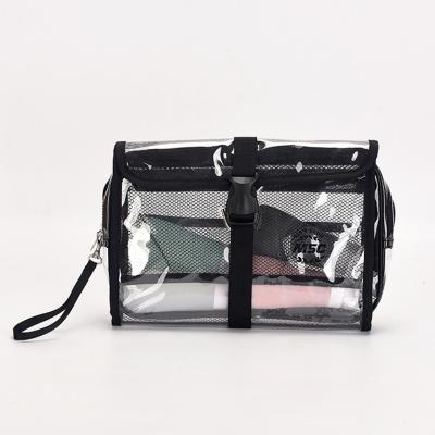 China Durable Wholesale Transparent Toiletry Bags PVC Travel Cosmetic Bag for sale