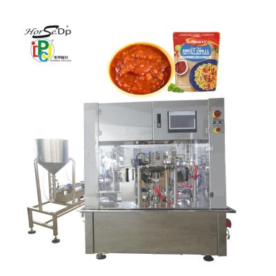 China Food Automatic Rotary Type Sauce Pouch Packing Machine Cost For Sauce Factories In Egypt for sale