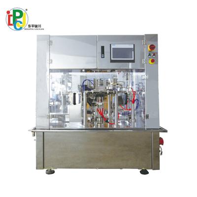 China Multifunction Compatible Milk Tea Coffee Tea Sealing Machine Automatic Rotary Capsule Filling and Sealing Packing Machine for sale