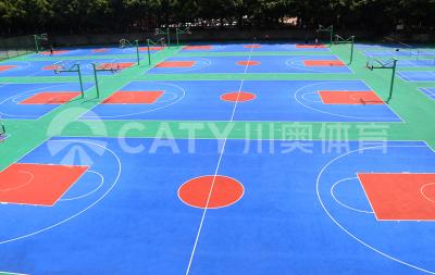 China Buiten Ruimte Rubber Tennis Court, Anti-Slip Basketball Rubber vloer Te koop