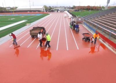 China Instalação de pista de corrida à prova de choques Não tóxica 8-20 mm de espessura para atletas à venda