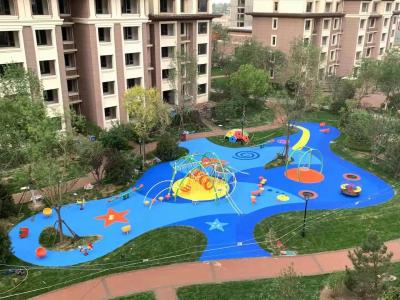 China Parques infantiles al aire libre suelos de goma EPDM para parque de diversiones en venta