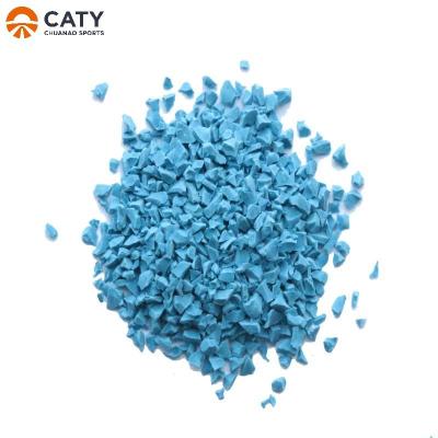 China Blue EPDM Rubber Granules Playground Flooring Weather Resistance Good Shock Absorption for sale