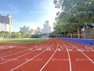 China WA Approved Class II ESP Prefabricated  Running Track Sports Flooring Athletic Track YUUZ for sale