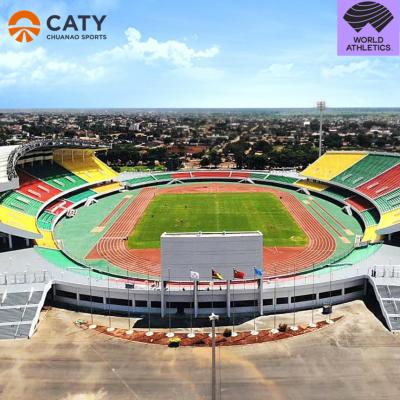 China Sistema de sándwich de la IAAF Pista de running semi-prefabricada Materiales de pista y campo de atletismo Granulos de caucho EPDM para la superficie del patio de juego en venta