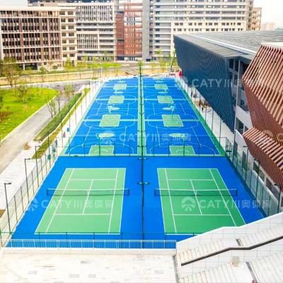 China Eco-vriendelijk schokabsorberend elastisch acrylveld voor basketbal volleybal badminton pickleball futsal tennisveld Te koop