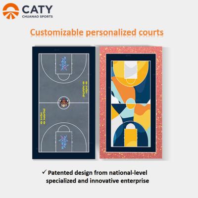 China New Design Customizable PU Surface Prefabricated Outdoor Sports Court Basketball Volleyball Badminton Tennis Court Flooring for Sports Facilities for sale