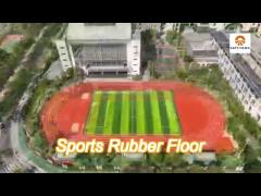 Stadium Synthetic Rubber Track Waterproof , Durable Track And Field Rubber Runway