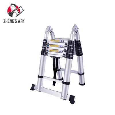 China Aluminum Folding Ladders 3.2m Double Sided Telescopic Extension Ladder for sale