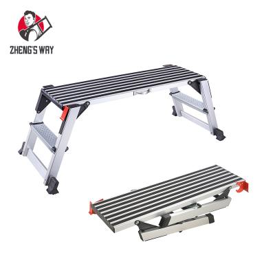 China Aluminum Folding Ladders Stable Platform Work Bench Car Wash Ladder for sale