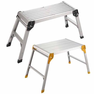 China Washing Ladder Aluminum Car Step Stools Folding Ladder Platform Ladder Sturdy Folding RV Tools and Light Working Platform for sale