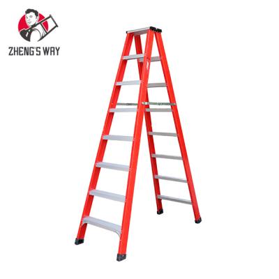 China Modern Electricians Safety Heavy Duty Fiberglass Ladder A Frame for sale