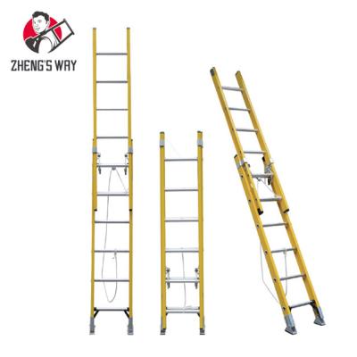 China Collapsible Folding Ladders China Extension Electricians Escaleras Fiberglass Ladder for sale