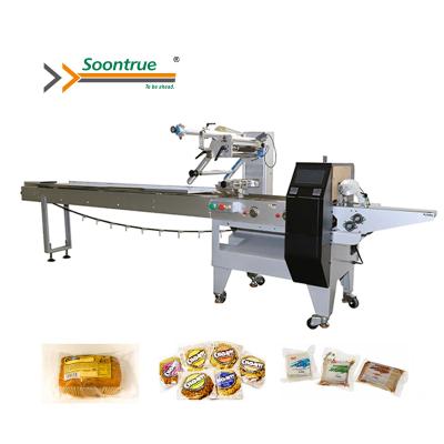 China Soontrue SZ180 Automatic Food Pillow Packaging Machine For Food Bread for sale