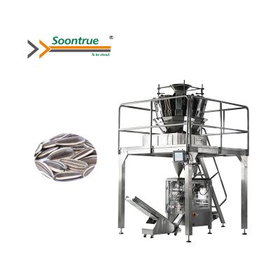 China Soontrue Food Equipment Seed Packing Machine , Vertical Small Bag Packing Machine With Multihead Weigher for sale