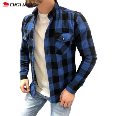 China Anti-wrinkle Factory Supply Hot Sell Custom Logo Design Polyester Cotton Spring Long Sleeve Casual Shirt For Men for sale