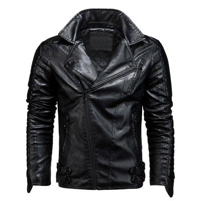 China New Fashion Plus Size Men's Plus Size Men's New Fashion PU Leather Jacket Bomber Jacket Waterproof Large Size Slim Fit Jacket for sale