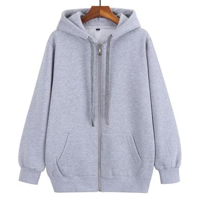 China Fleece Cotton Zipper-Up Hoodies Breathable Heavy Base Plain Dyed Sports Casual Hoodies Plus Size Men for sale