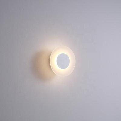 China Modern Minimalist Round Shape Aluminum + Acrylic Fancy Outdoor Decorative Wall Mounted Light for sale