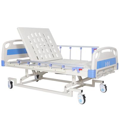 China MD-BS3-004 China Factory Manual Single Aluminum Guardrail Manual Hospital Bed 3 Function for sale