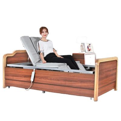 China E101 Intelligent Control High End Wood Home Style Patient Bed Electric Rotating Nursing Bed for sale