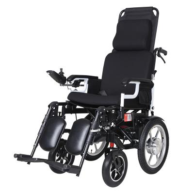 China Anti-bump Design DLY-806 Full Lie Accept Custom Medical Wheelchair Electric Motorized Wheelchair for sale