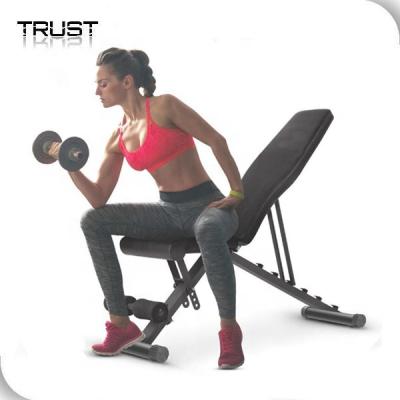 China Indoor Gym Fitness Workout Indoor Exercise Adjustable Folding Flat Weight Rest Dumbbell Press Bench Weightlifting for sale