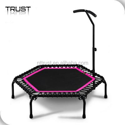 China Without real sale sams club 10ft springfree springfree springfree hex trampoline folding high quality big protective trampoline with handle for sale