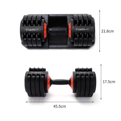 China Universal Fitness Equipment Adjustable Weight Dumbbell Set With Rack for sale