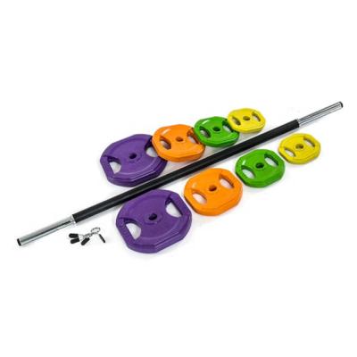 China Universal Wholesale Colorful 20kg Body Pump Dumbbell Barbell Set For Women for sale