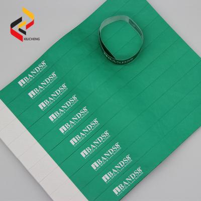 China Waterproof / Waterproof Custom Logo Printed Event 13.56MHz Disposable NFC RFID Armband Paper Wristband Wristband for sale