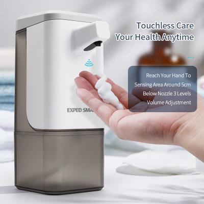 China Portable Touchless USB Charger Portable Touchless Smart Charger Electric Plastic Foam Soap Dispenser Sensor 450ml Bathroom Induction Foam Soap Dispenser for sale